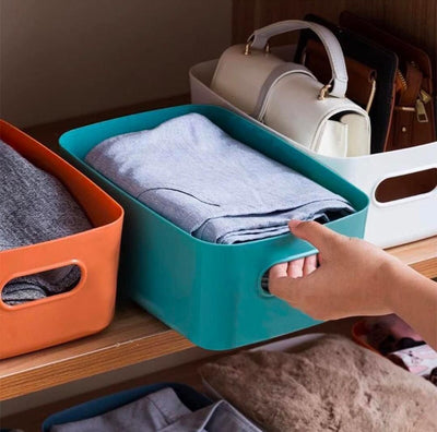 3 Pieces Multipurpose Plastic Storage Basket (Pack Of 3)