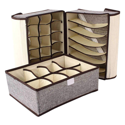 UrbanStorie® Closet Organizer and Storage Drawer Dividers for Underwear Bra Socks etc. (3 Pcs Set)