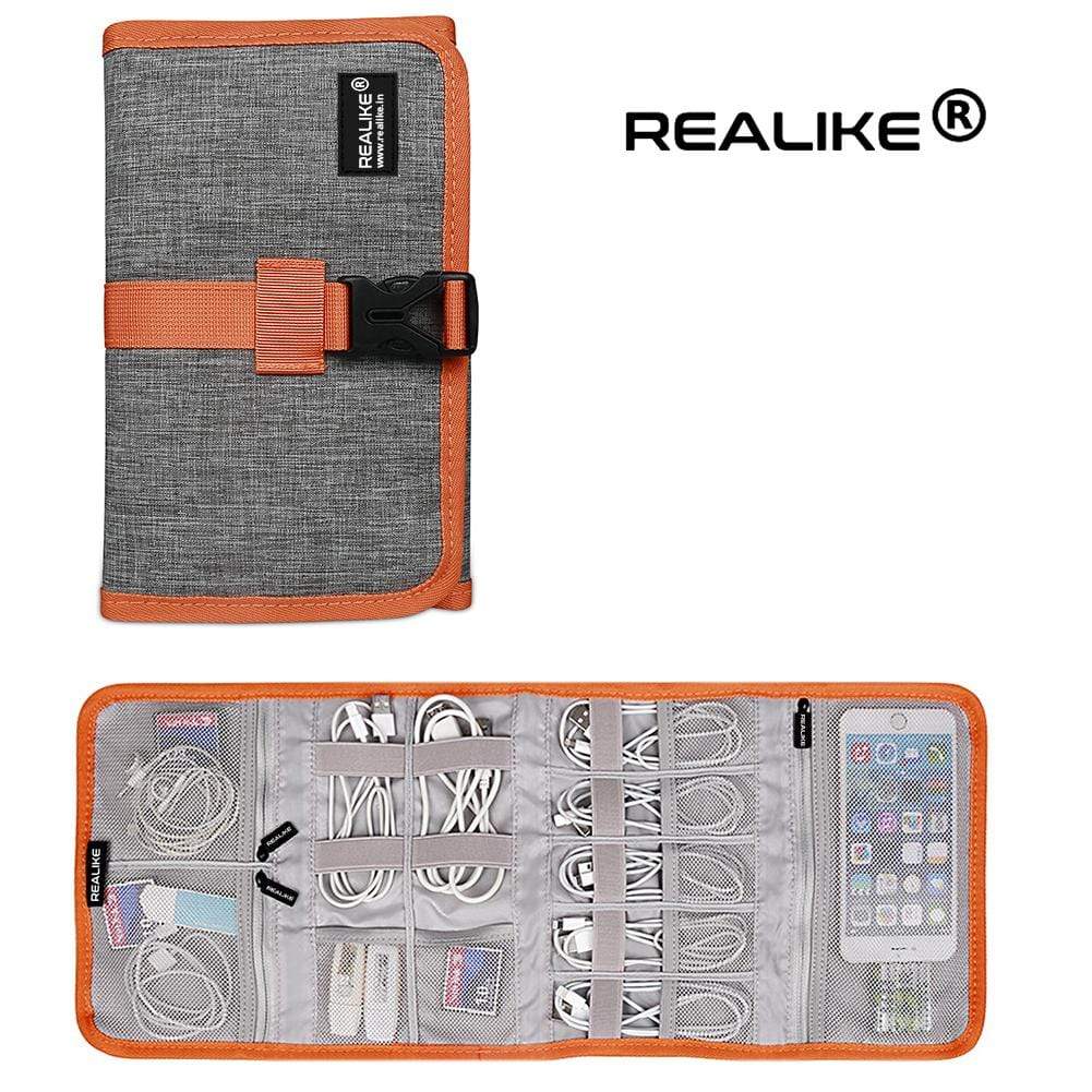 Travel Electronics Organizer, 4 Folders Electronic Accessories Organizer for Cord, Hard Drive, Earphone, Power Bank and Others