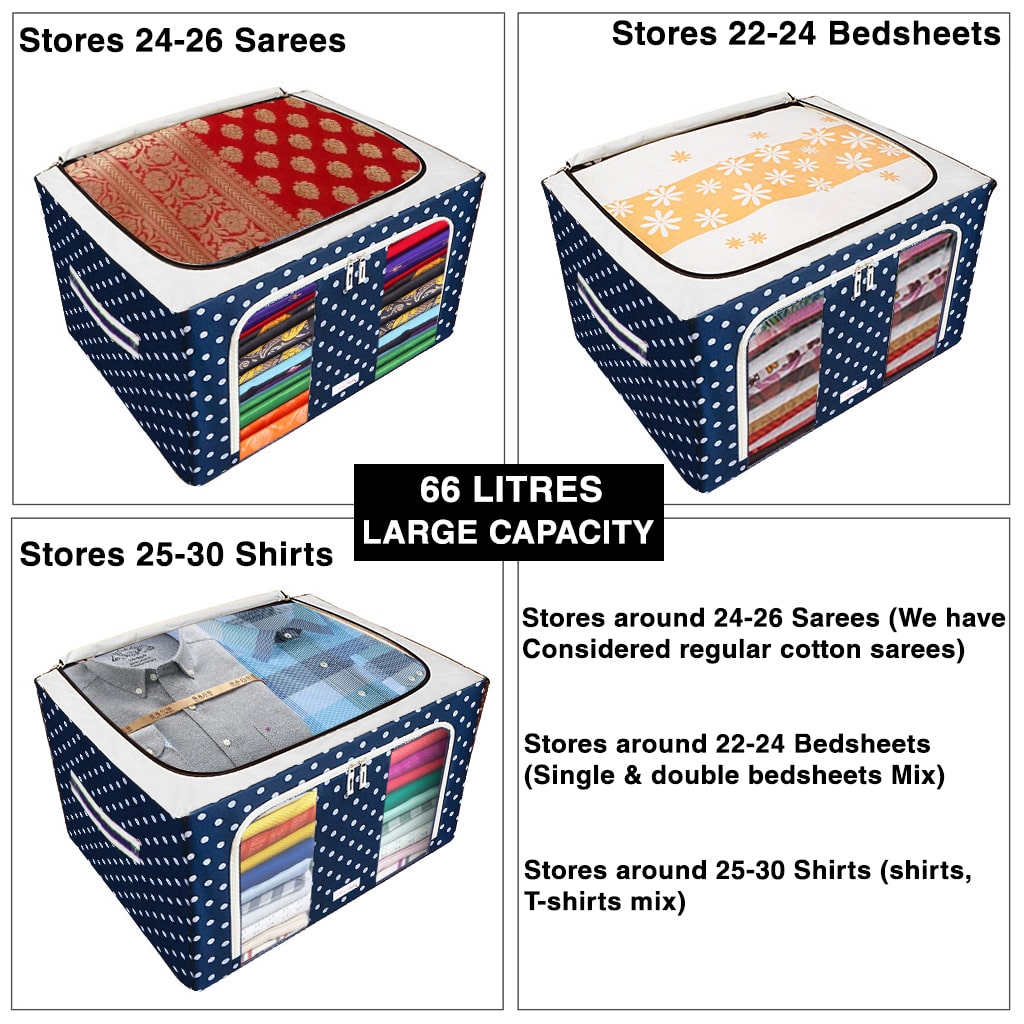 UrbanStorie Wardrobe Storage Boxes, Store your Clothes, Sarees, Blankets, Winter Items.