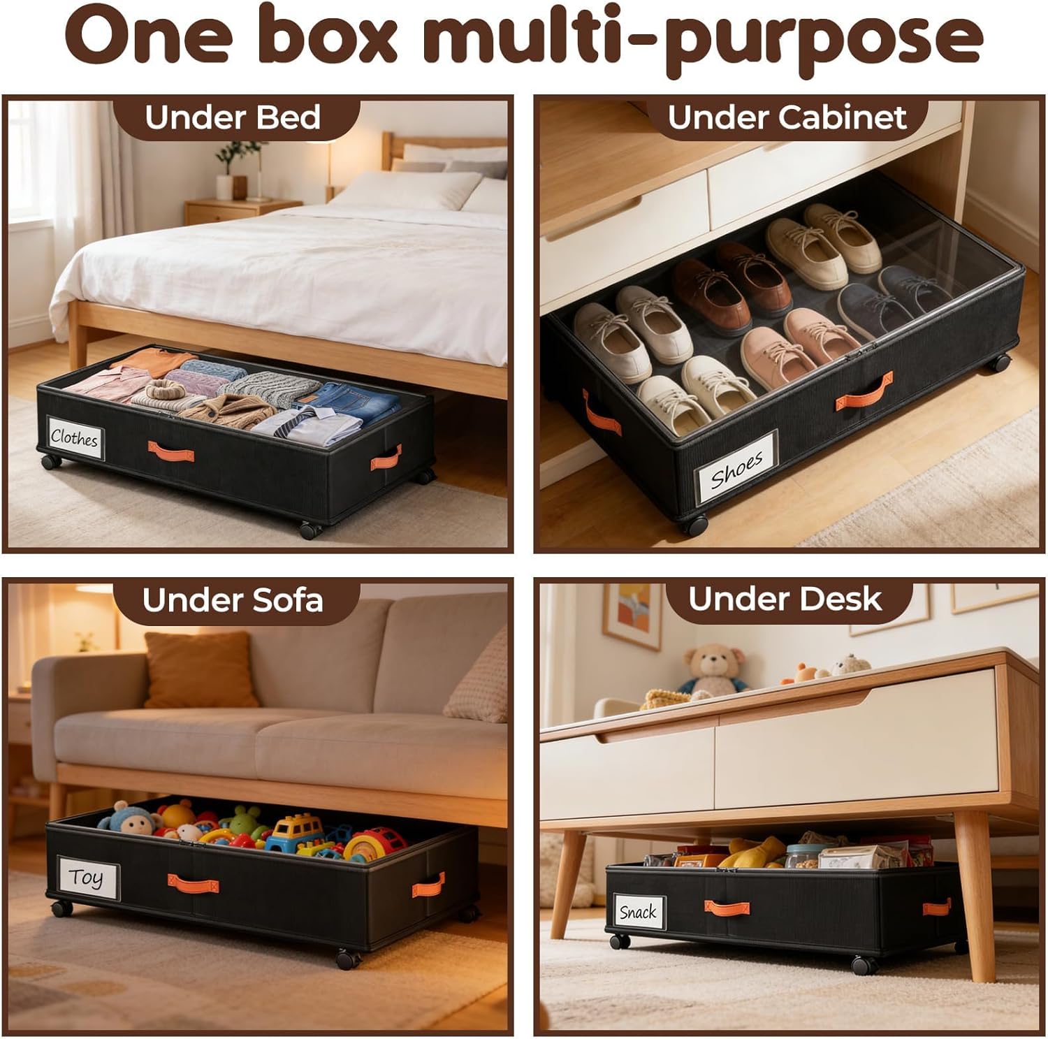 UrbanStorie® Underbed Storage Organiser, Store your Clothes, Shoes, Sarees, Blankets, Winter Items.