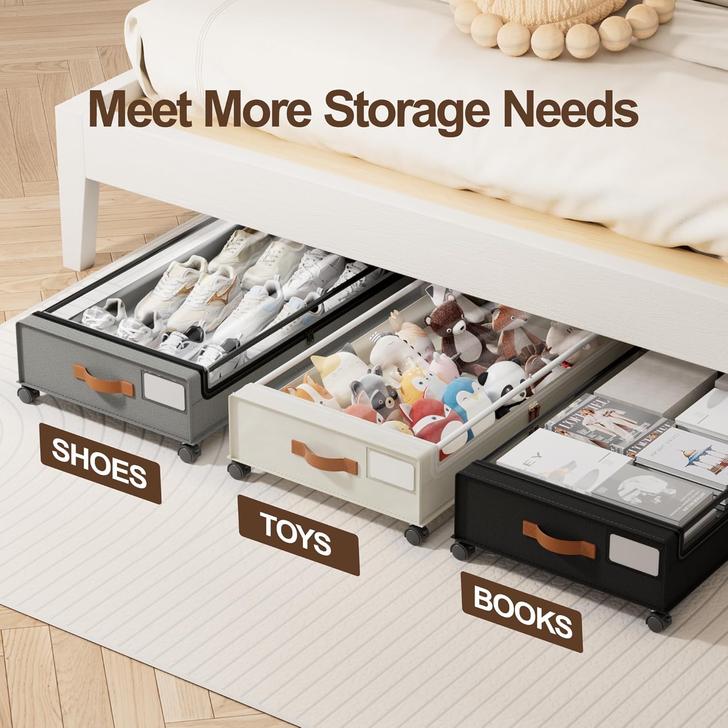 UrbanStorie® Underbed Storage Organiser, Store your Clothes, Shoes, Sarees, Blankets, Winter Items.