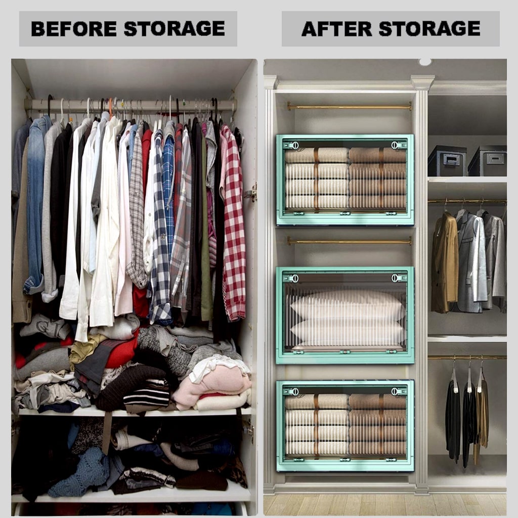 UrbanStori Plastic Storage Containers, Store your Clothes, Sarees, Blankets, Winter Items, Toys or any Home Items