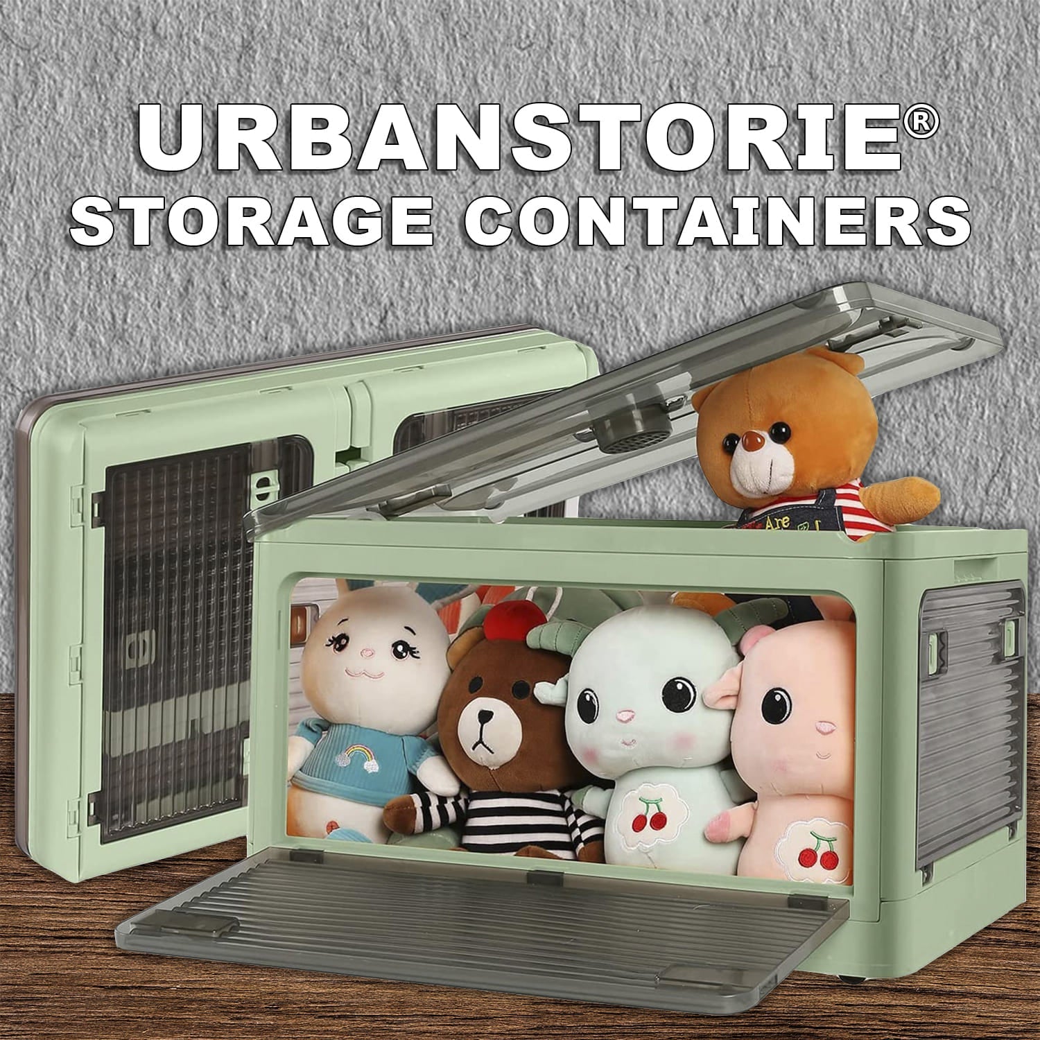 UrbanStori Plastic Storage Containers, Store your Clothes, Sarees, Blankets, Winter Items, Toys or any Home Items