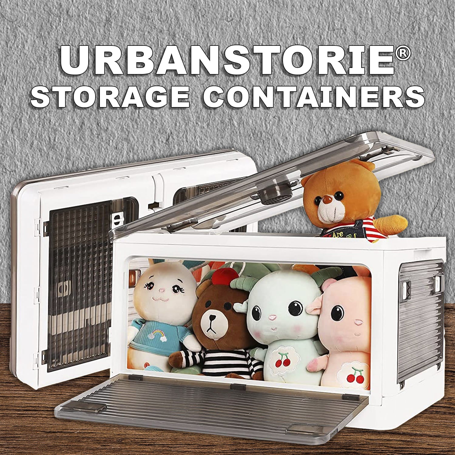 UrbanStorie™ Plastic Storage Containers, Store your Clothes, Sarees, Blankets, Winter Items, Toys or any Home Items