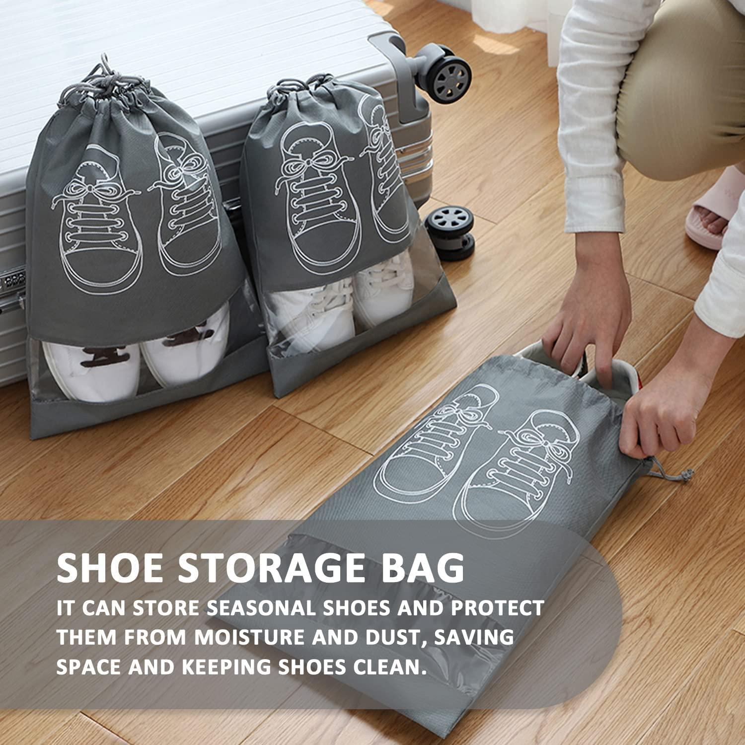 Shoe Bag - Transparent Window Portable Travel Dust-Proof Shoe Bags