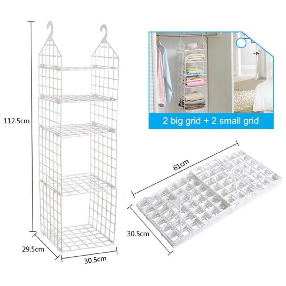 Hanging Organizer- 5 Layer Folding Clothes Storage Racks Hanging Organ ...