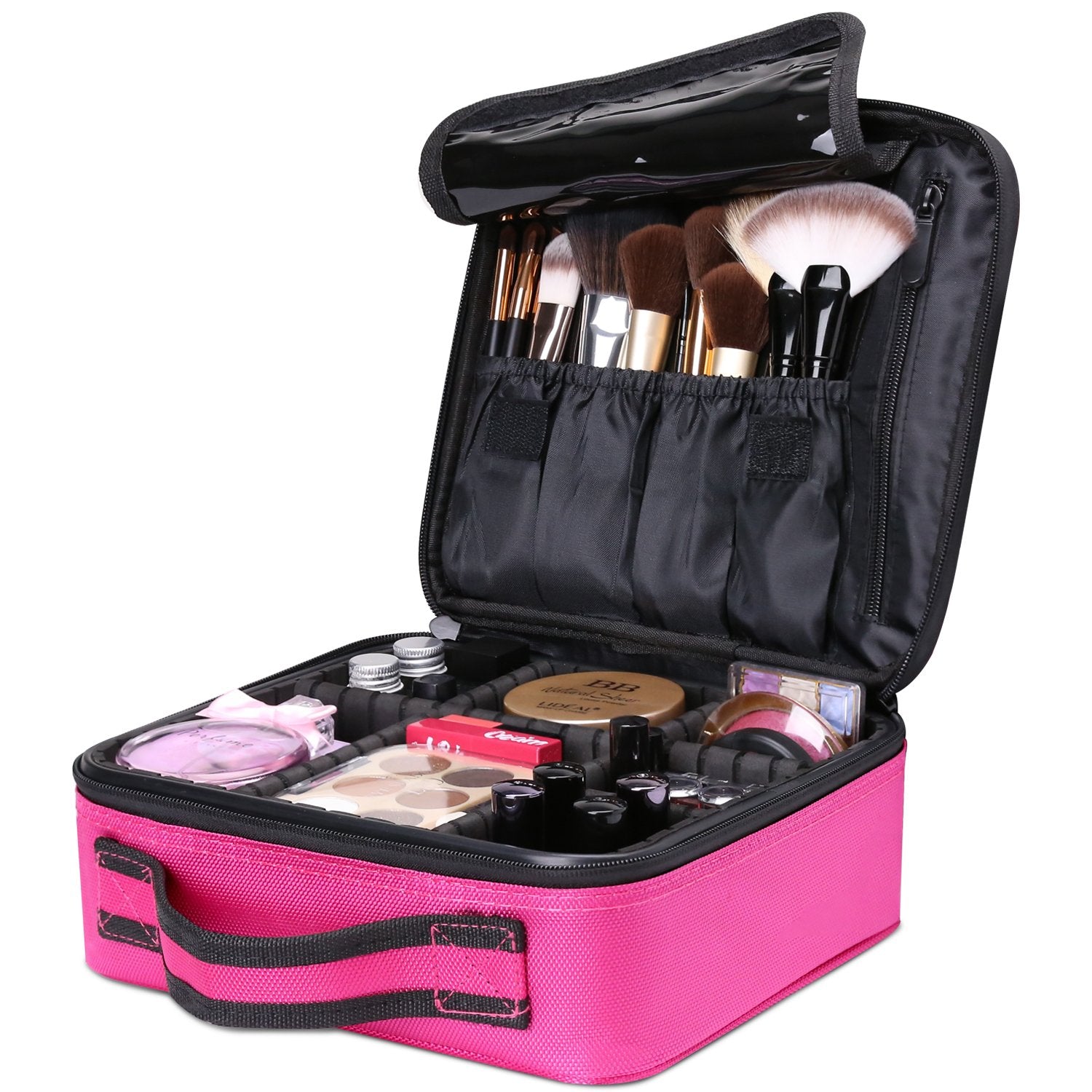 UrbanStorie® Make up Bag / Cosmetic Storage Box with Adjustable Compartment