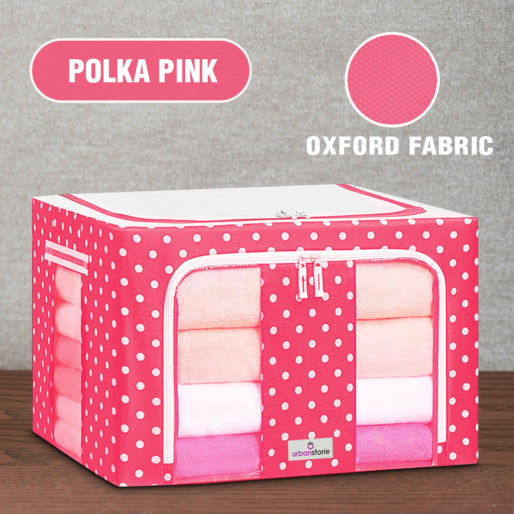 Oxford Fabric Storage Bins for Your Clothes, Saris, Bed Sheets, Blanket etc.