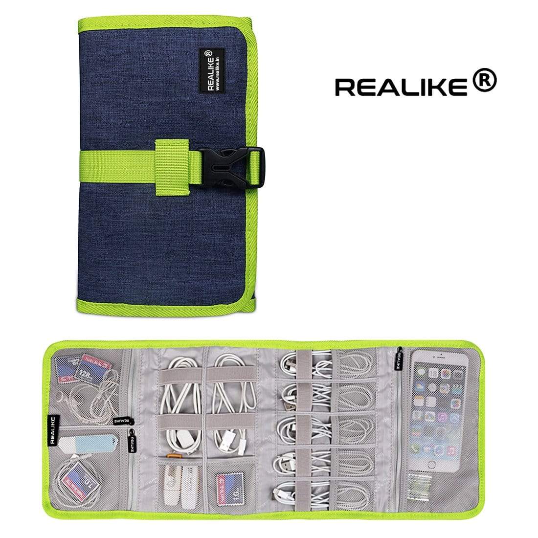 Travel Electronics Organizer, 4 Folders Electronic Accessories Organizer for Cord, Hard Drive, Earphone, Power Bank and Others